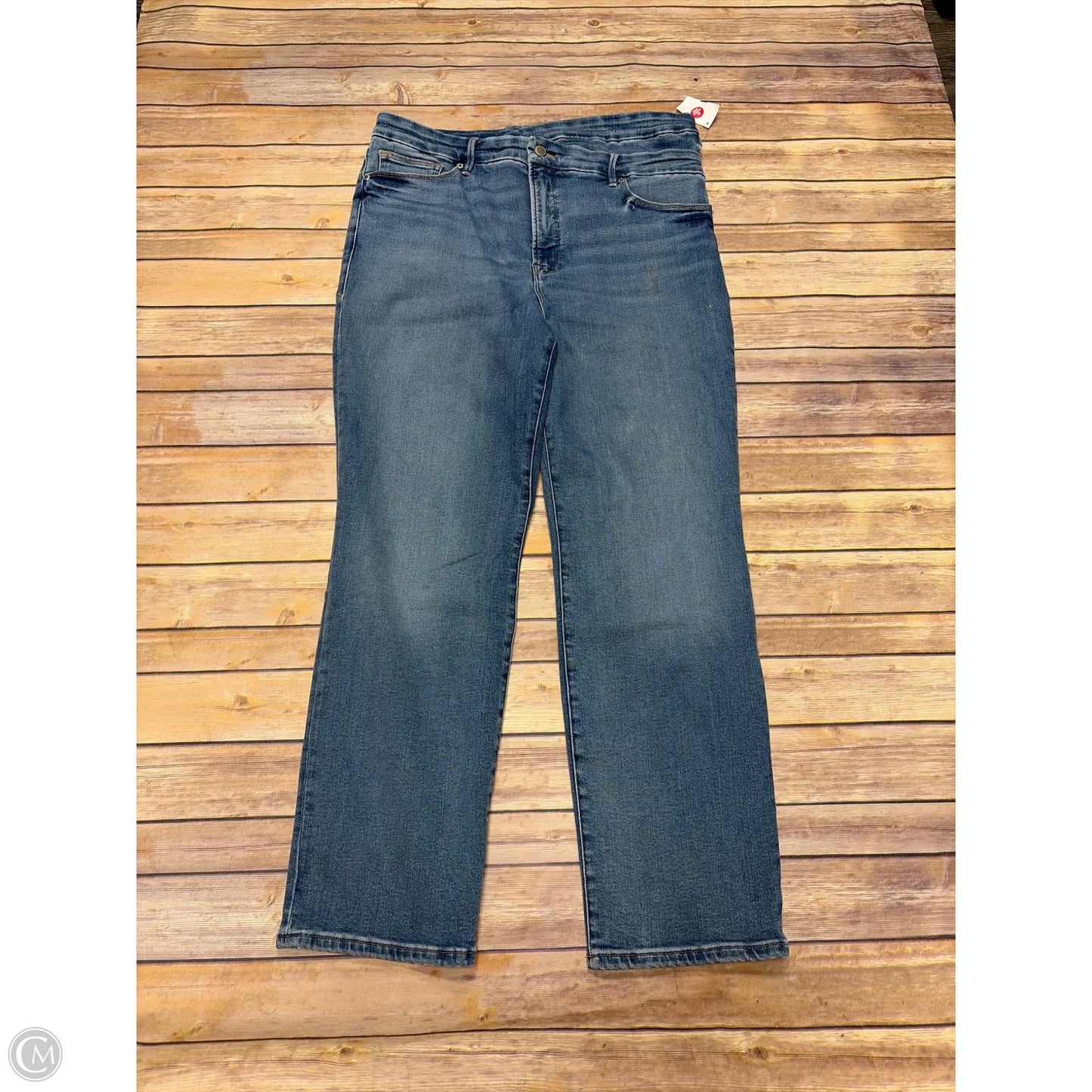 Jeans Straight By Good American In Blue Denim, Size: 16