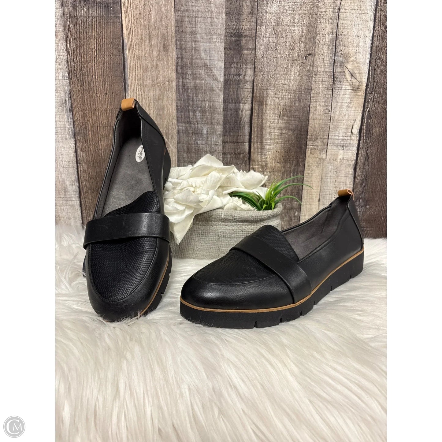 Shoes Heels Wedge By Dr Scholls In Black, Size: 9.5