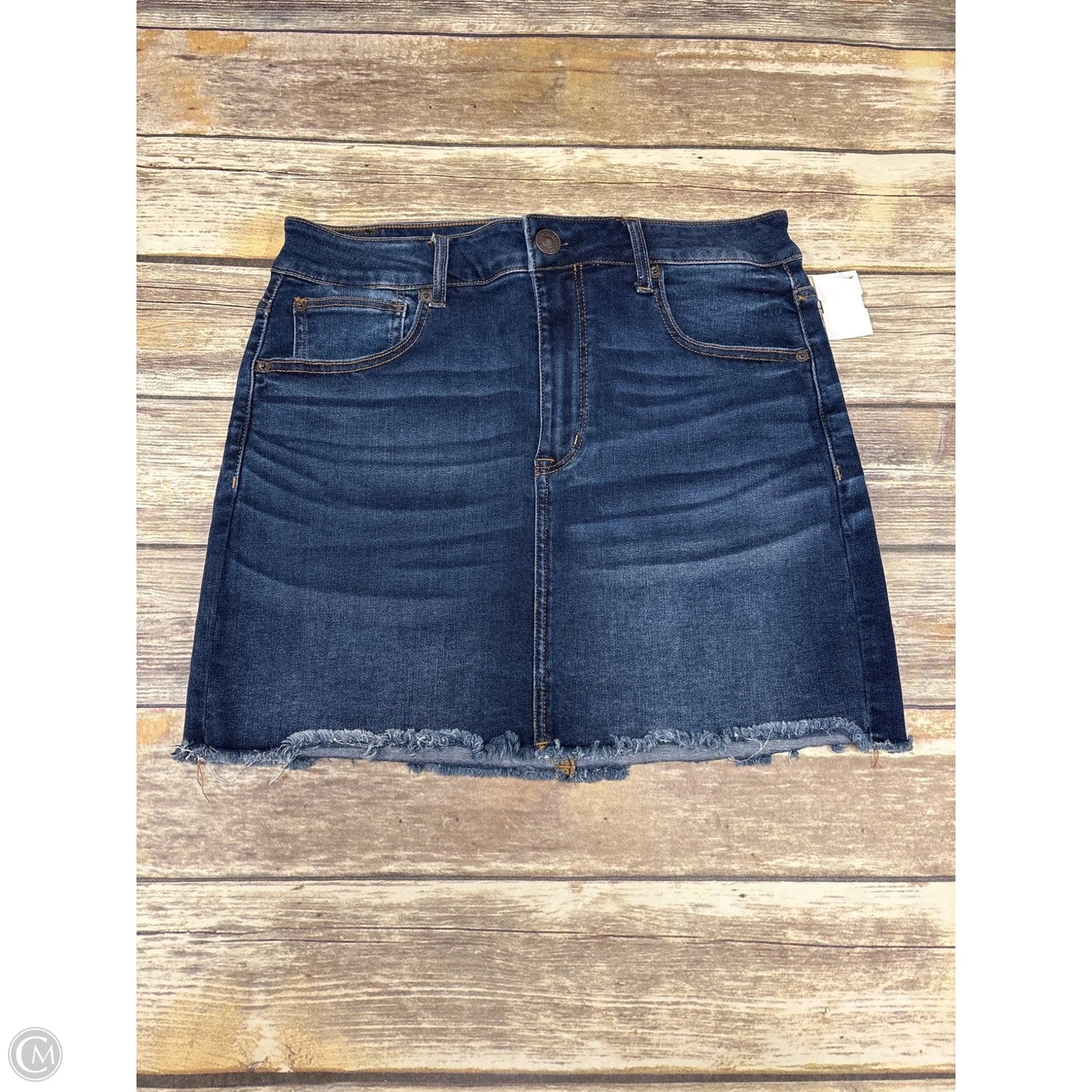 Skirt Mini & Short By American Eagle In Blue Denim, Size: 12