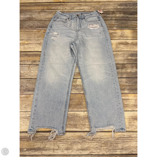 Jeans Straight By American Eagle In Blue Denim, Size: 12