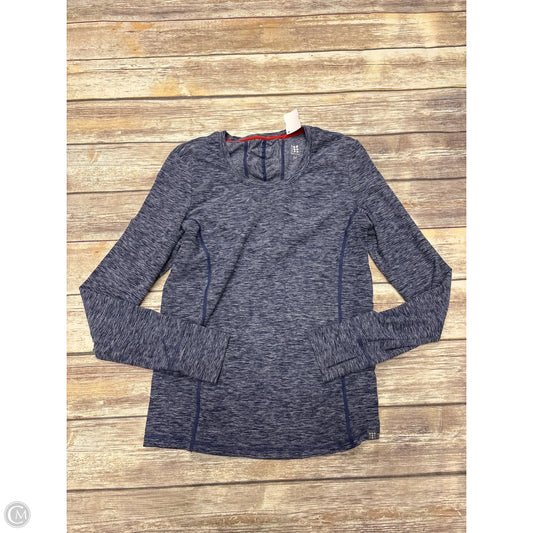 Athletic Top Long Sleeve Crewneck By Title Nine In Blue, Size: M