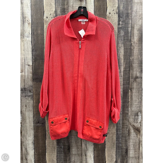 Sweater Cardigan By Alia In Coral, Size: 2x