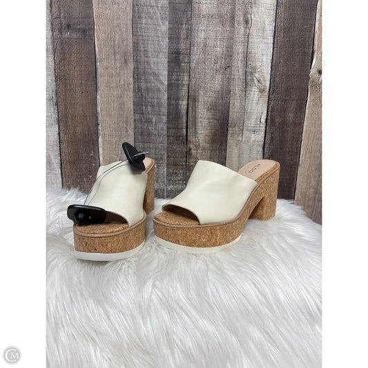 Sandals Heels Block By Aldo In Beige, Size: 8.5