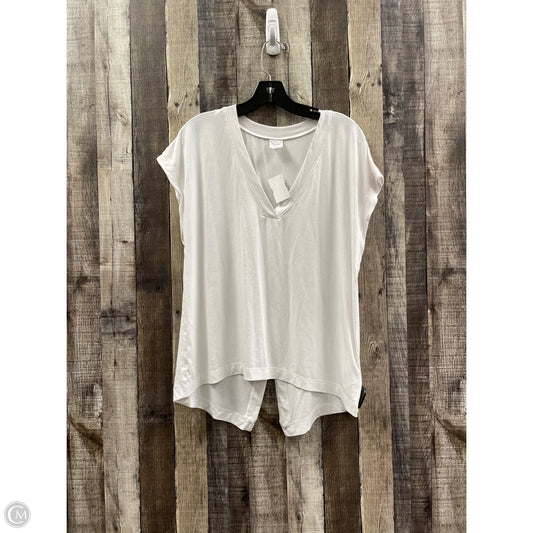 Athletic Top Short Sleeve By Athleta In White, Size: L