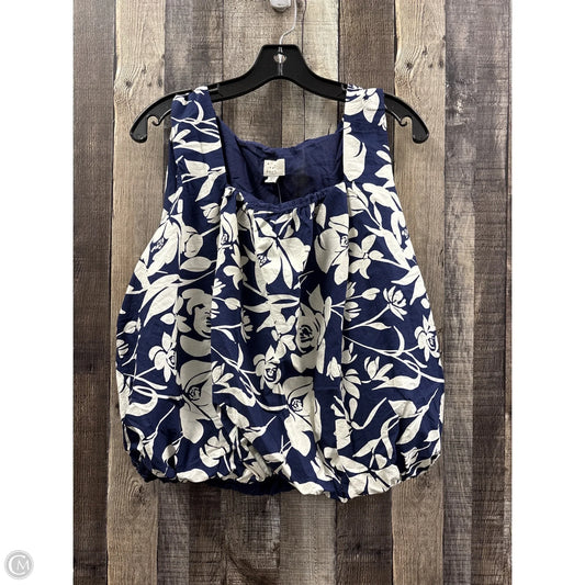 Top Sleeveless By A New Day In Blue & Cream, Size: Xxl