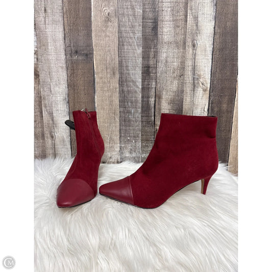 Boots Ankle Heels By Express In Red, Size: 9
