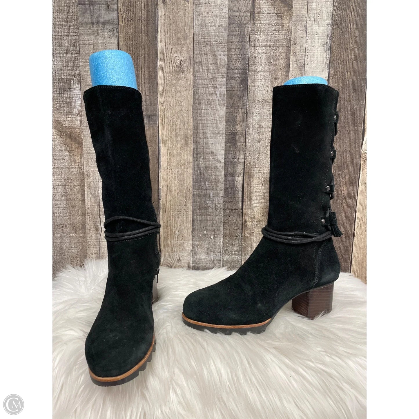 Boots Mid-calf Heels By Sorel In Black, Size: 8.5