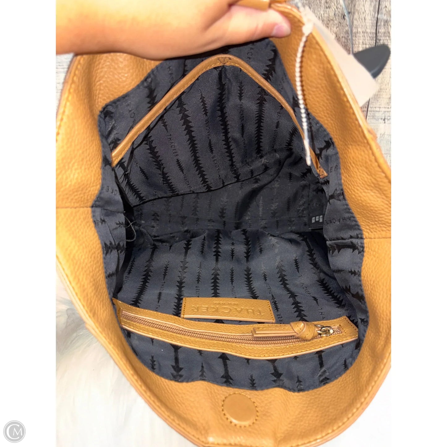 Handbag Leather By Cme, Size: Large