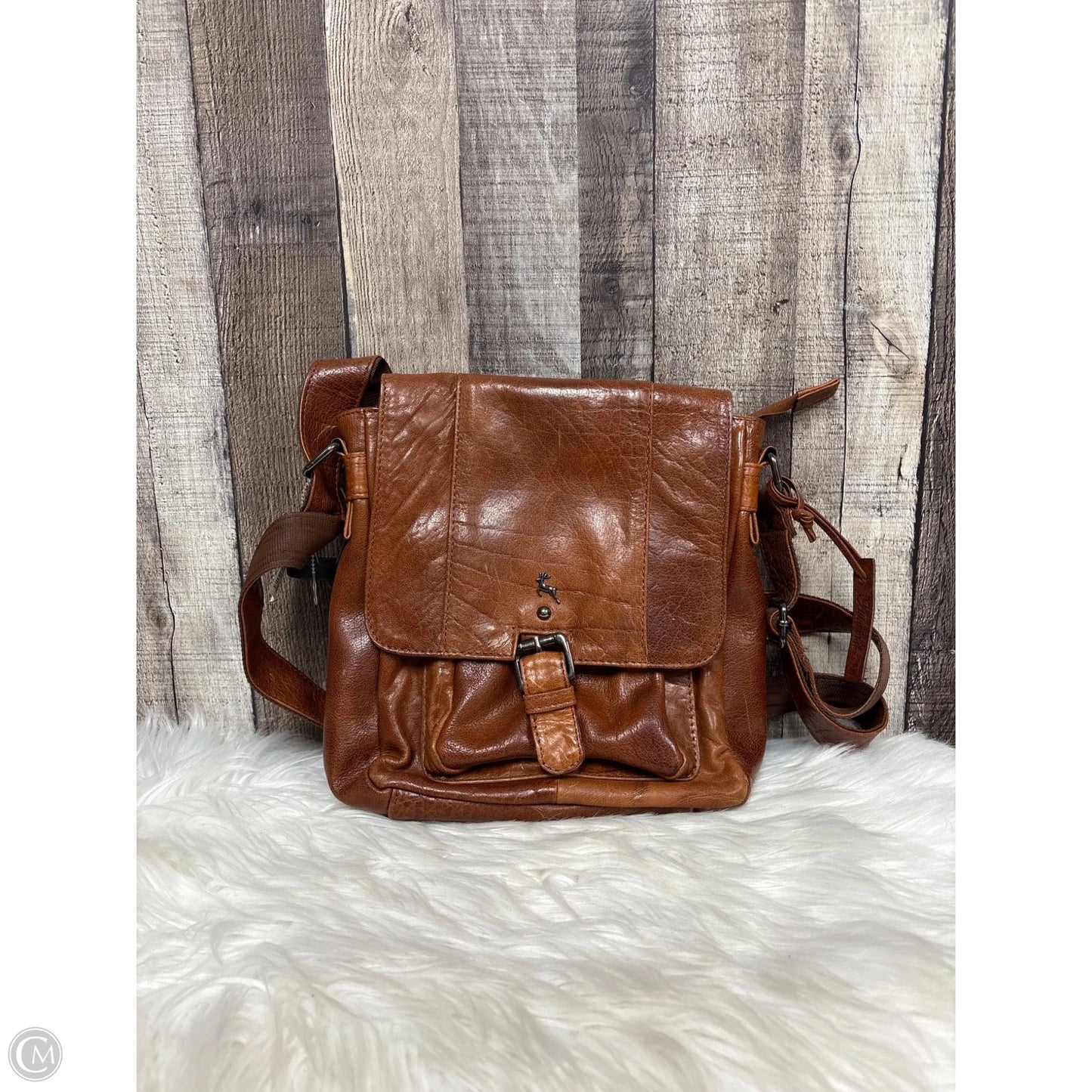 Crossbody Leather By Cme, Size: Medium