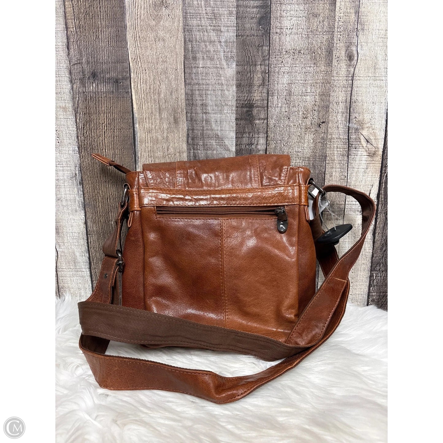 Crossbody Leather By Cme, Size: Medium