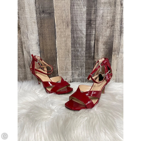 Sandals Heels Stiletto By Adrienne Vittadini In Red, Size: 8