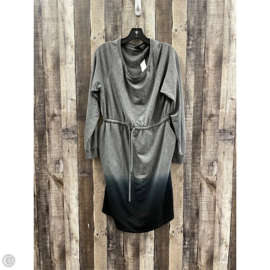 Dress Casual Midi By Torrid In Black & Grey, Size: L