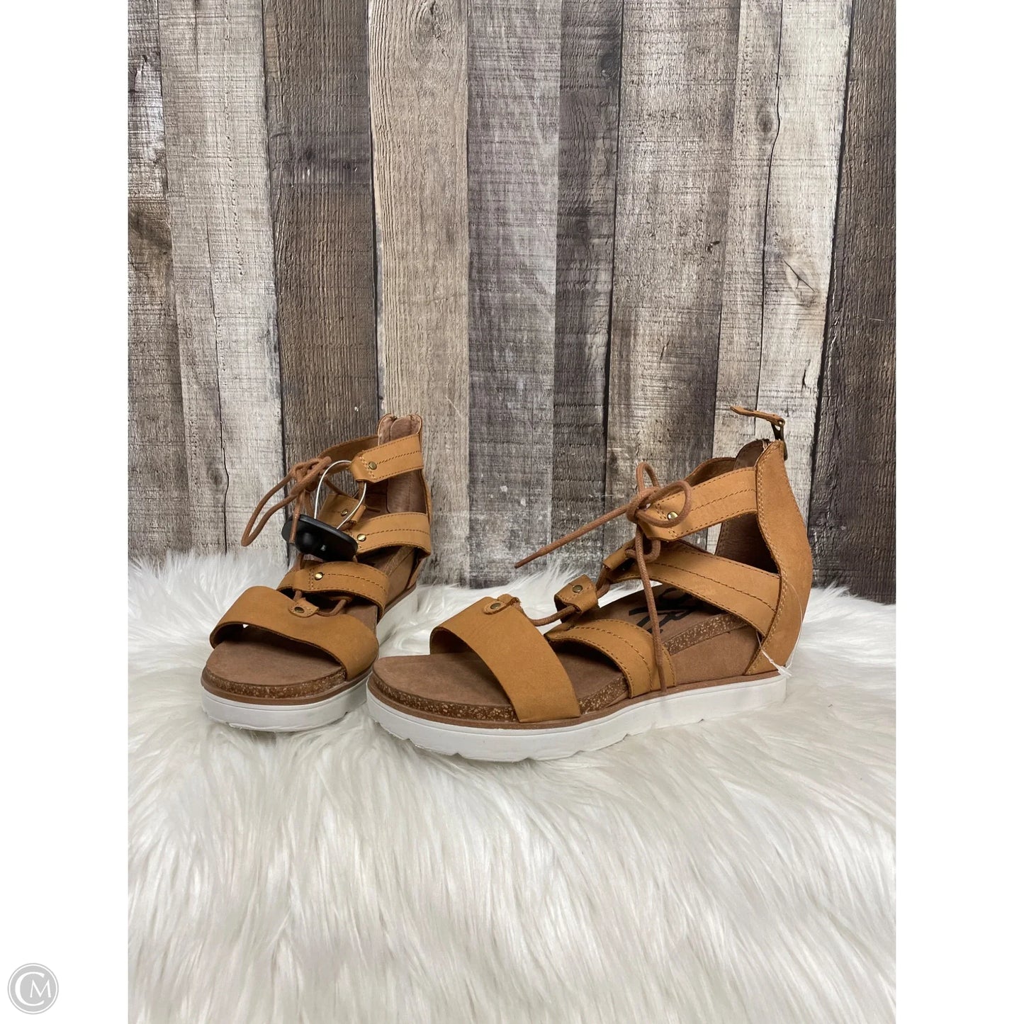 Sandals Heels Wedge By Otbt In Brown, Size: 8