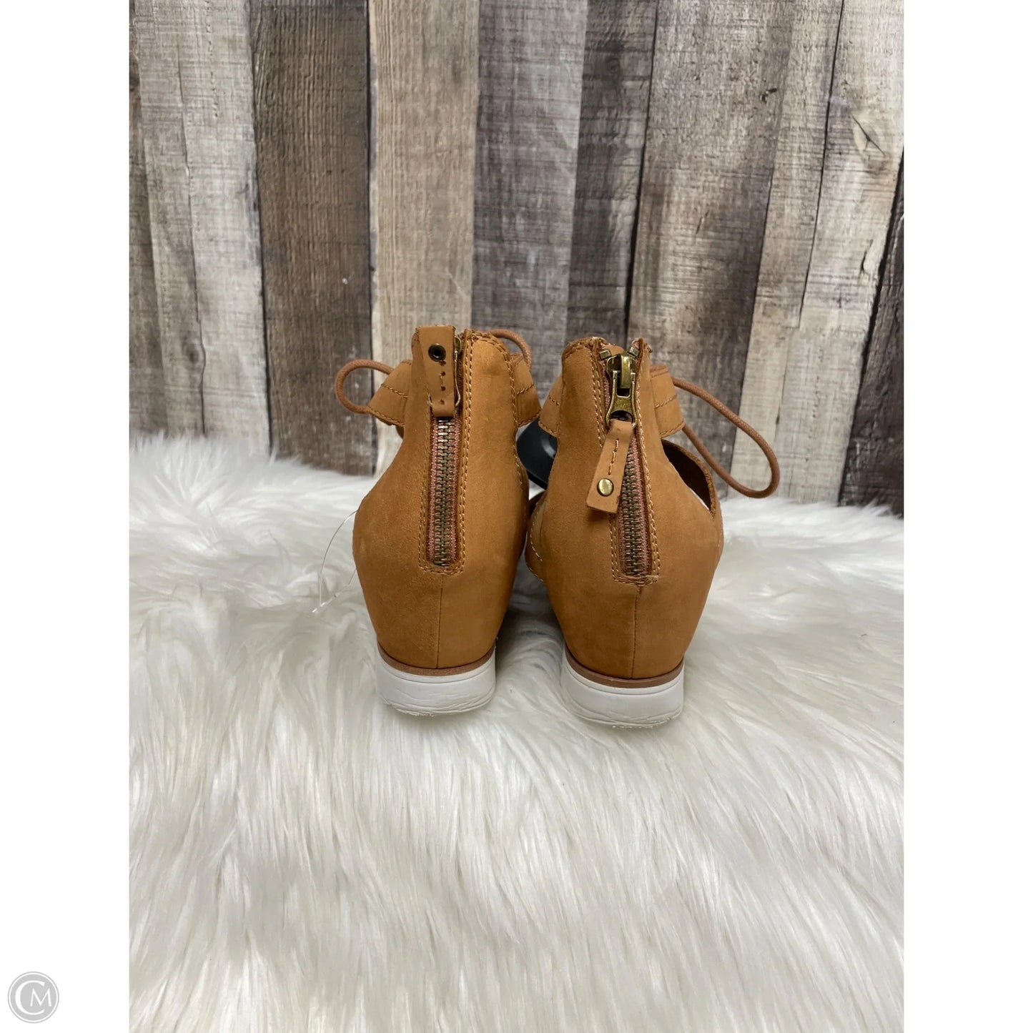 Sandals Heels Wedge By Otbt In Brown, Size: 8