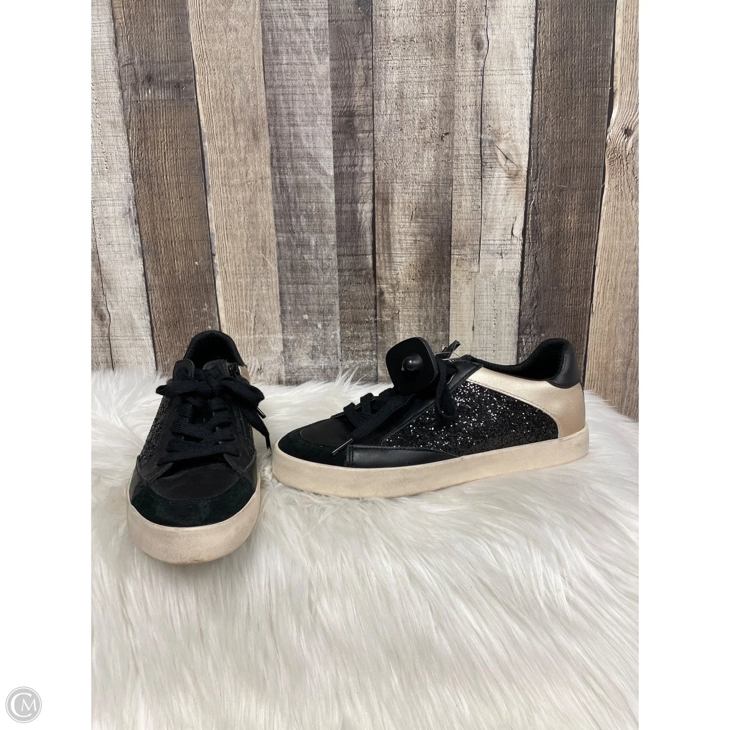 Shoes Sneakers By Geox Shoes In Black & Gold, Size: 9