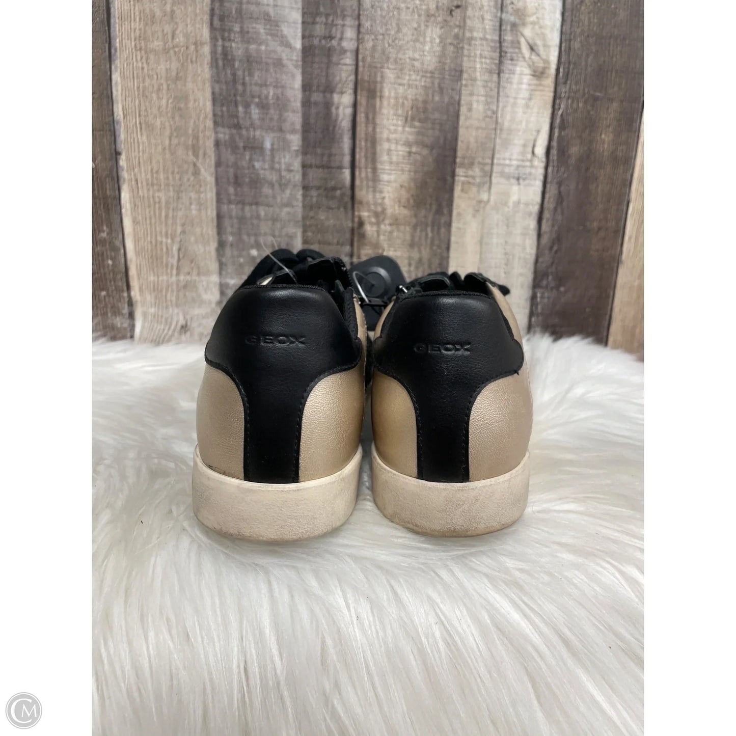 Shoes Sneakers By Geox Shoes In Black & Gold, Size: 9