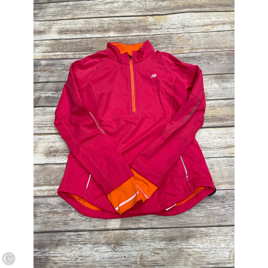 Athletic Jacket By New Balance In Coral, Size: L