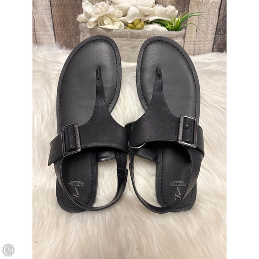 Sandals Flats By Simply Vera In Black, Size: 10