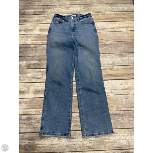 Jeans Straight By Good American In Blue Denim, Size: 6