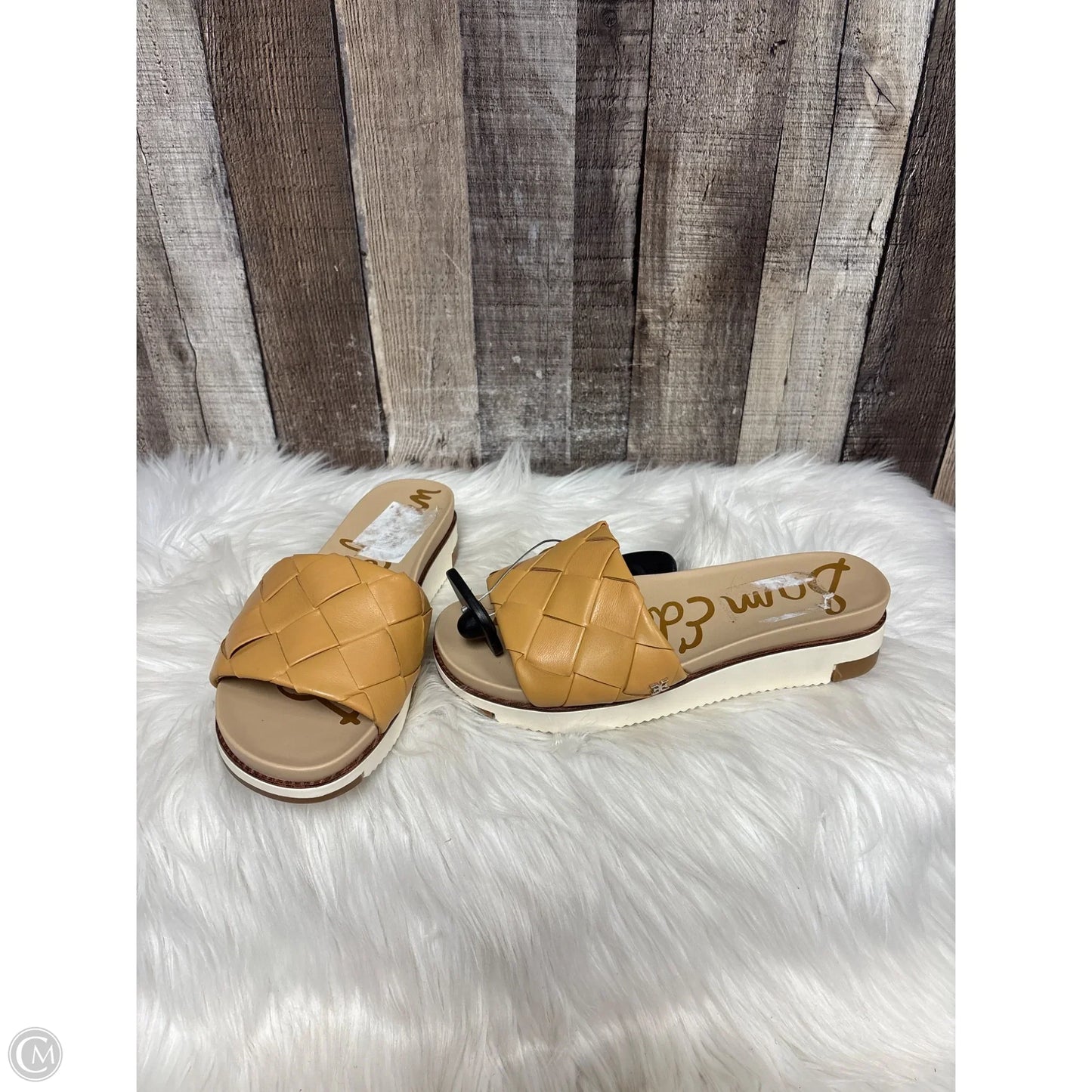 Sandals Heels Wedge By Sam Edelman In Tan, Size: 6.5