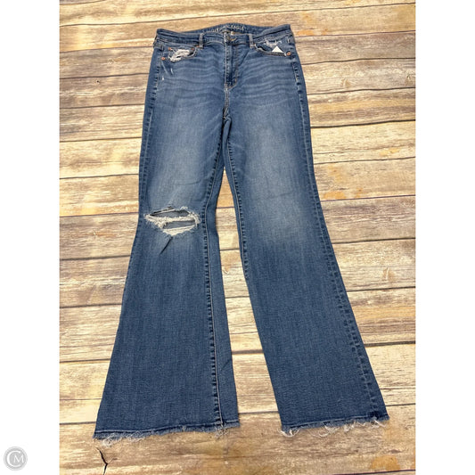 Jeans Flared By American Eagle In Blue Denim, Size: 12