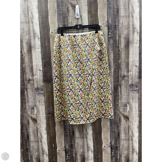 Skirt Midi By Loft In Floral Print, Size: M