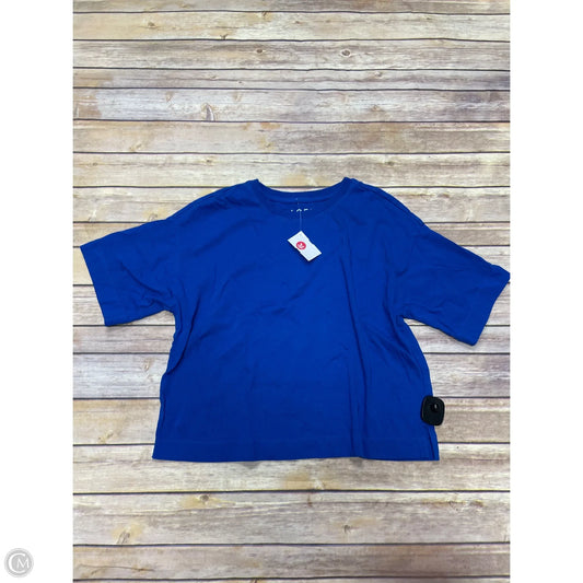 Top Short Sleeve Basic By Loft In Blue, Size: Mp