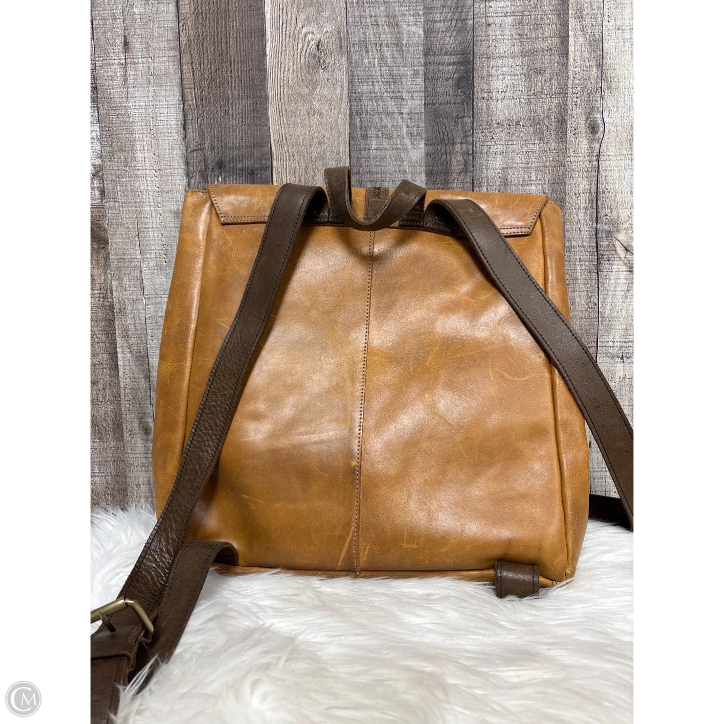 Backpack Leather By Clothes Mentor, Size: Large
