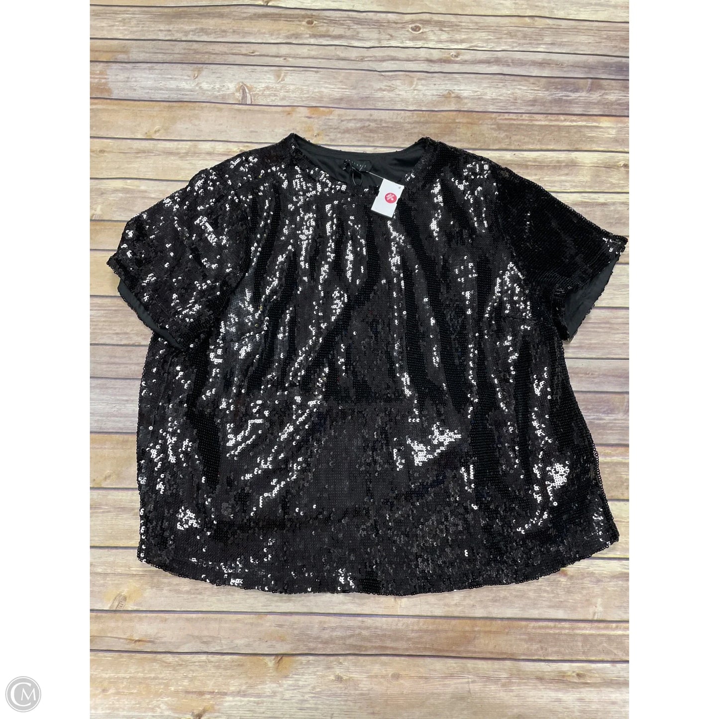 Top Short Sleeve By Sanctuary In Black, Size: 3x