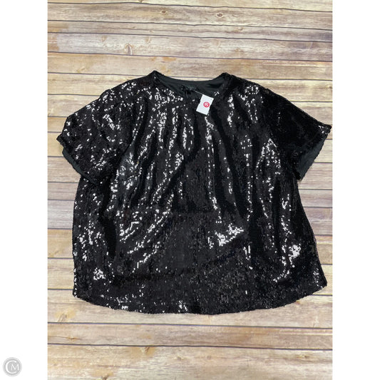 Top Short Sleeve By Sanctuary In Black, Size: 3x