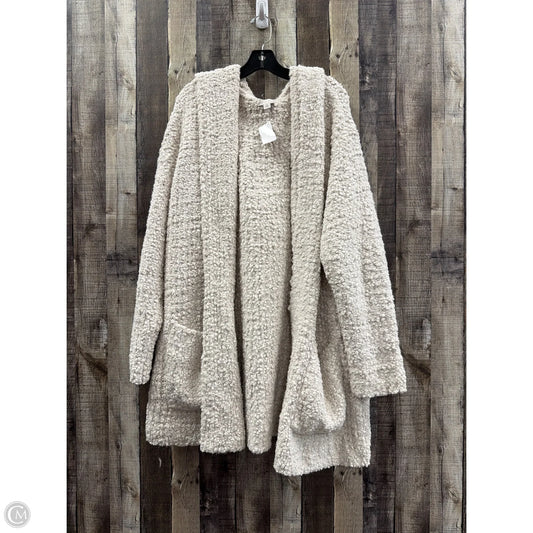 Sweater Cardigan By Barefoot Dreams In Beige, Size: 2x