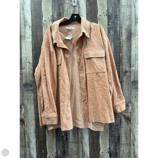Jacket Shirt By Arula In Coral, Size: 1x