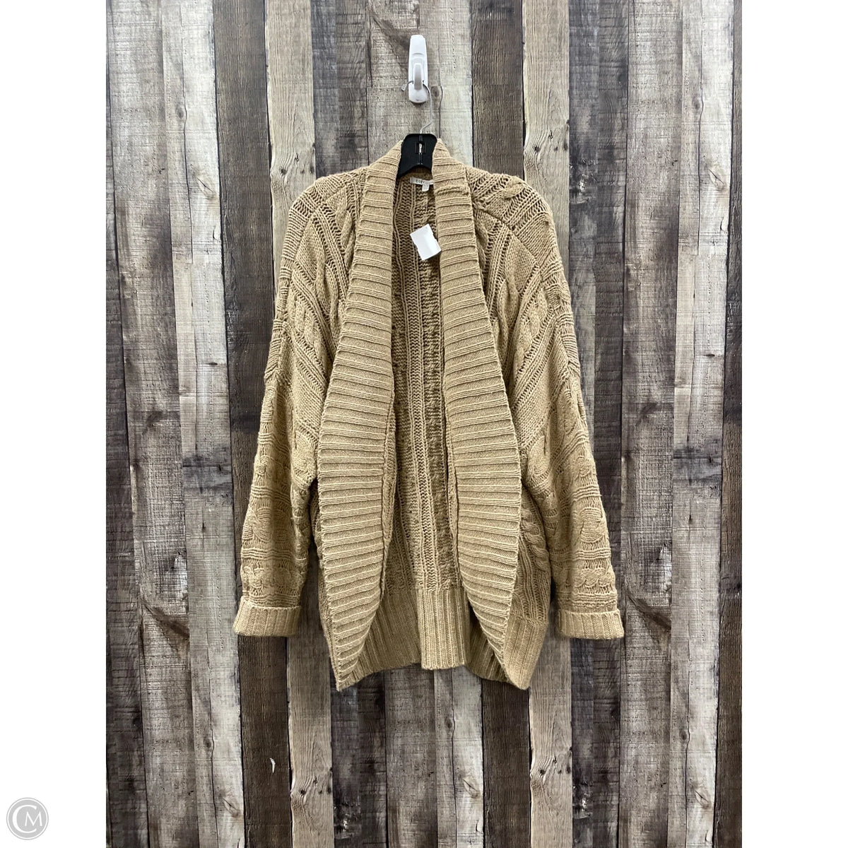 Sweater Cardigan By Cme In Tan, Size: 2x