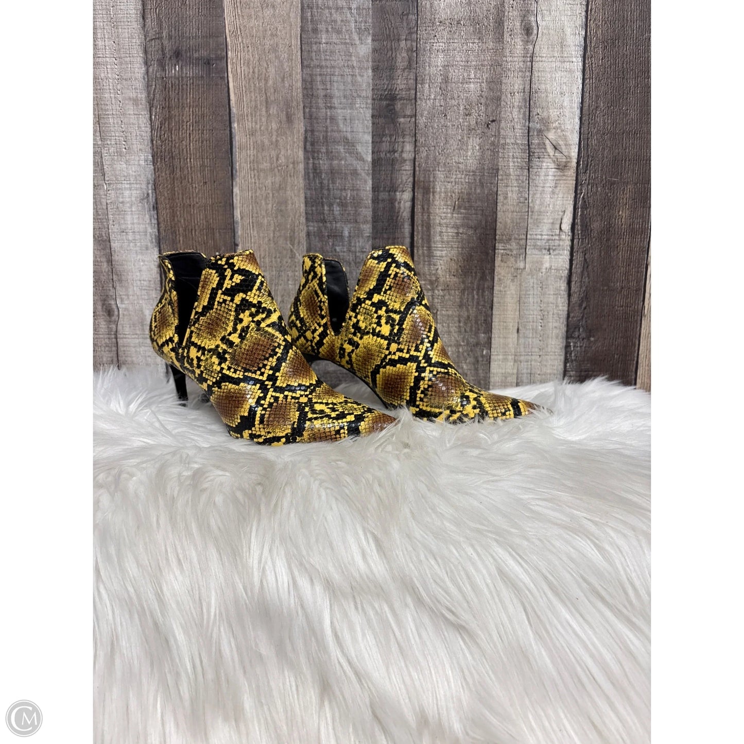 Boots Ankle Heels By Zara In Snakeskin Print, Size: 7