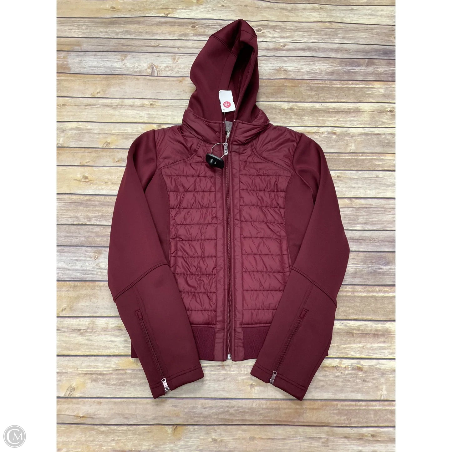 Athletic Jacket By Calia In Maroon, Size: Xs