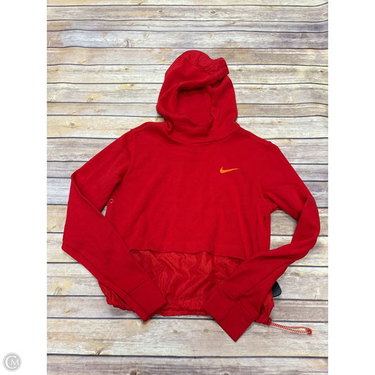 Athletic Sweatshirt Hoodie By Nike In Red, Size: S