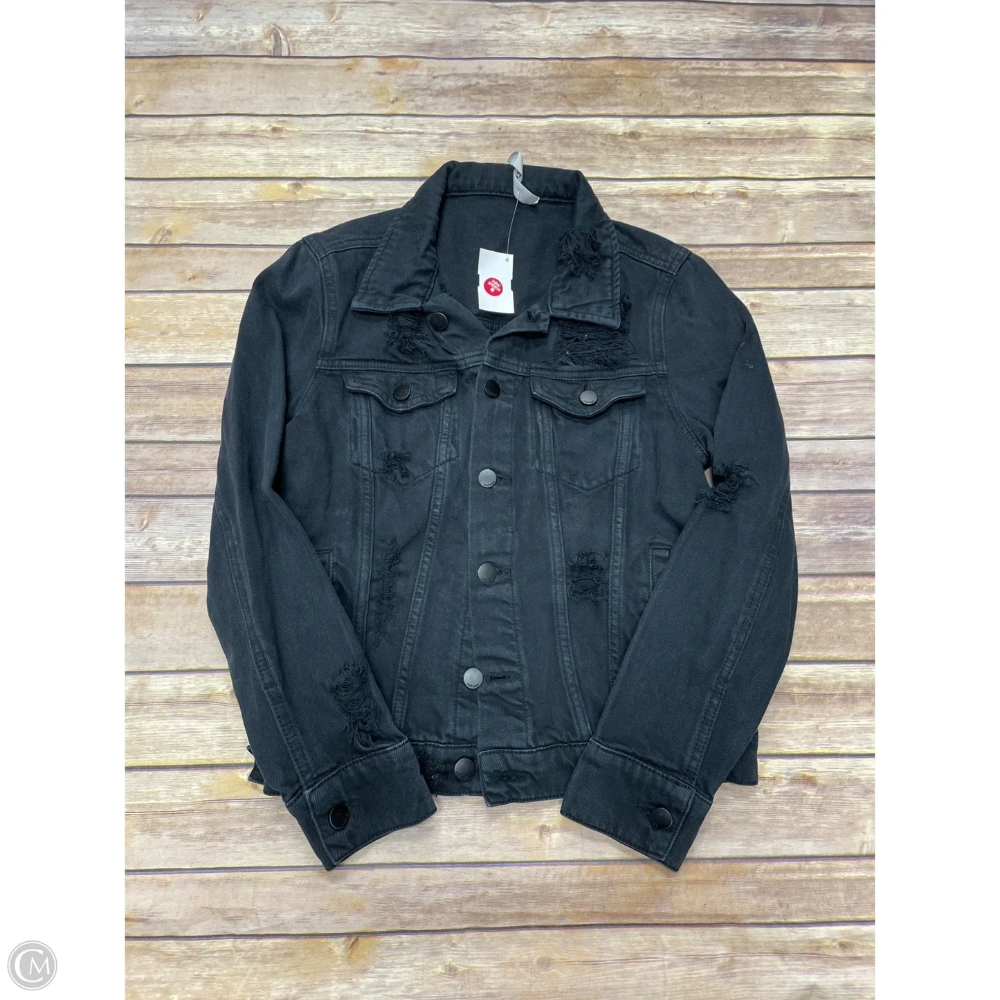 Jacket Denim By Refuge In Black Denim, Size: Xs
