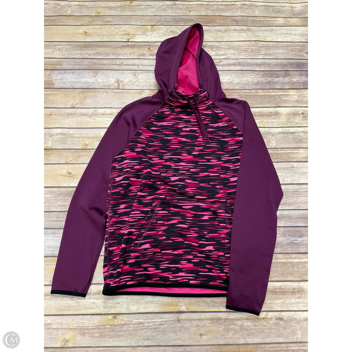 Jacket Fleece By Stoosh In Plaid Pattern, Size: M