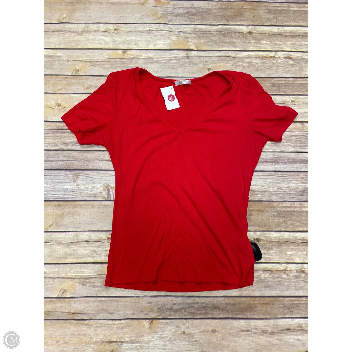 Top Short Sleeve Basic By Cme In Red, Size: L
