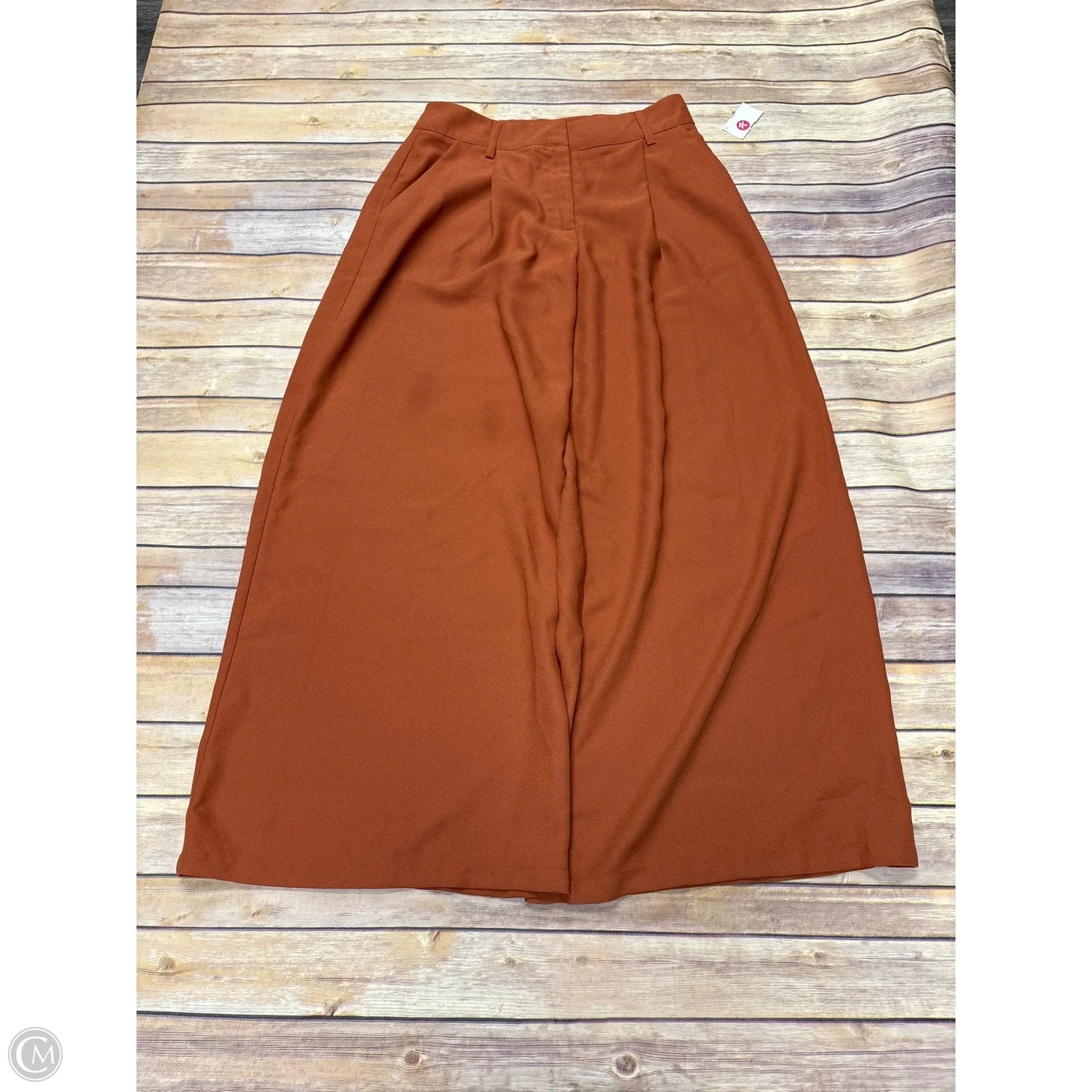 Pants Wide Leg By Forever 21 In Orange, Size: L