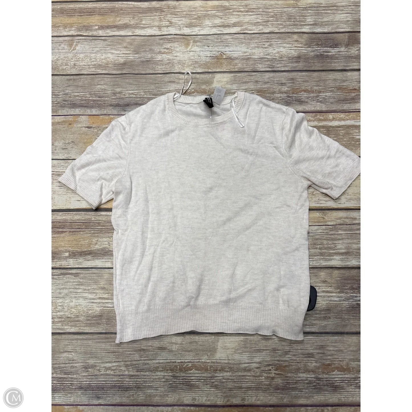 Sweater Short Sleeve By Divided In Black, Size: S