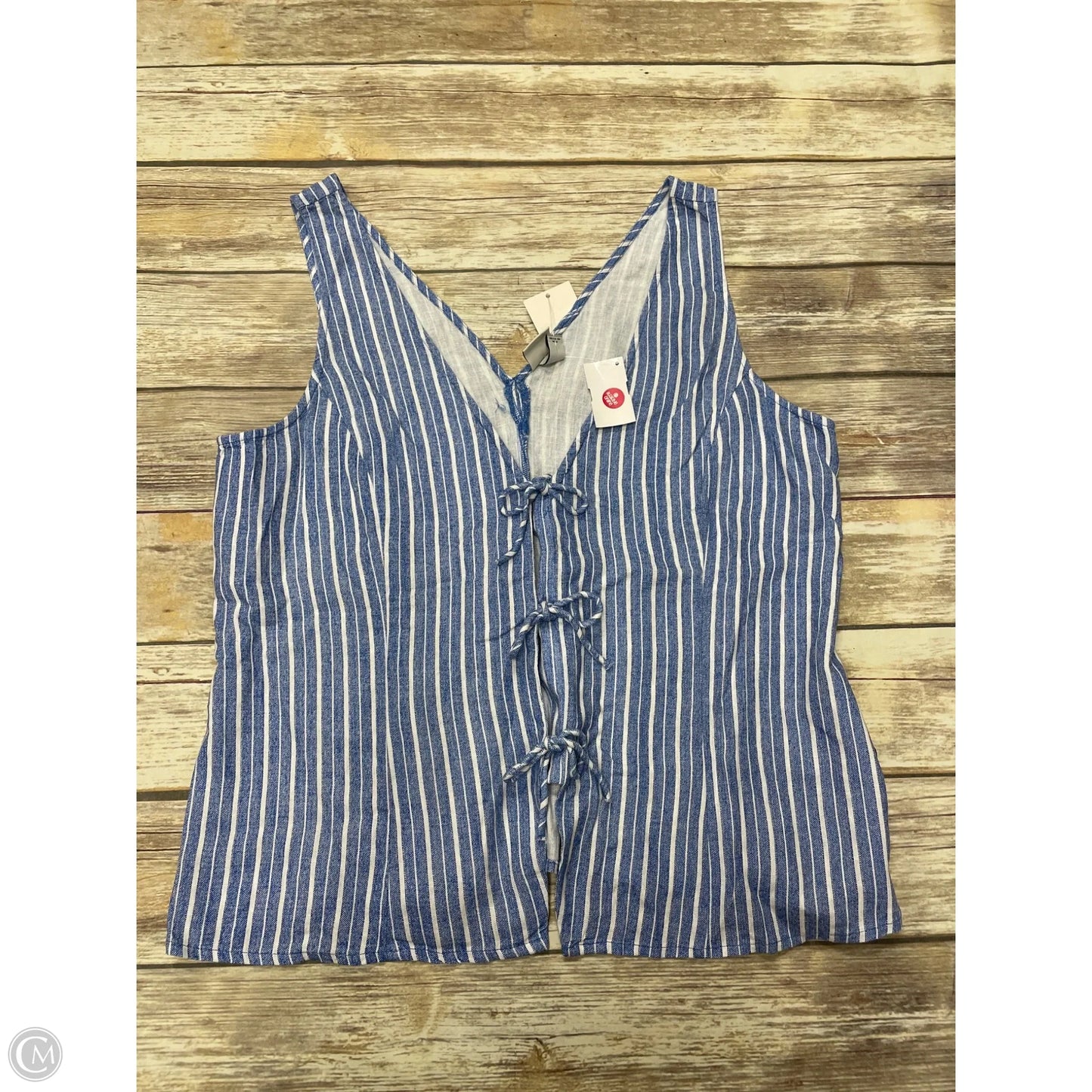 Top Sleeveless By A New Day In Striped Pattern, Size: L