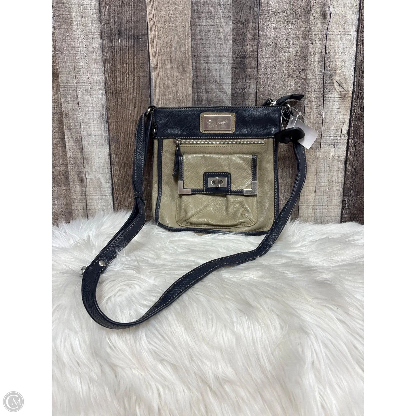 Crossbody Leather By Sharif, Size: Medium