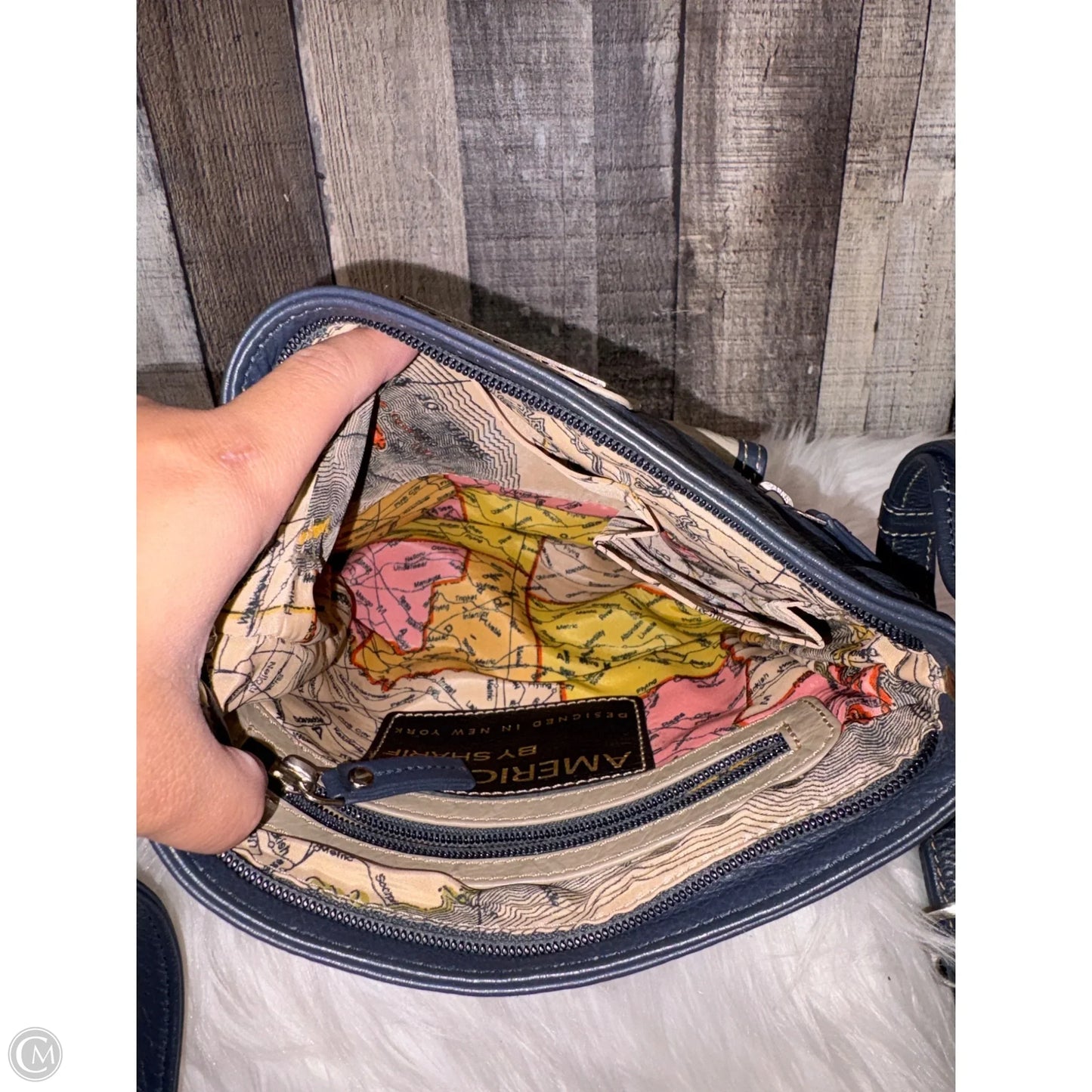Crossbody Leather By Sharif, Size: Medium