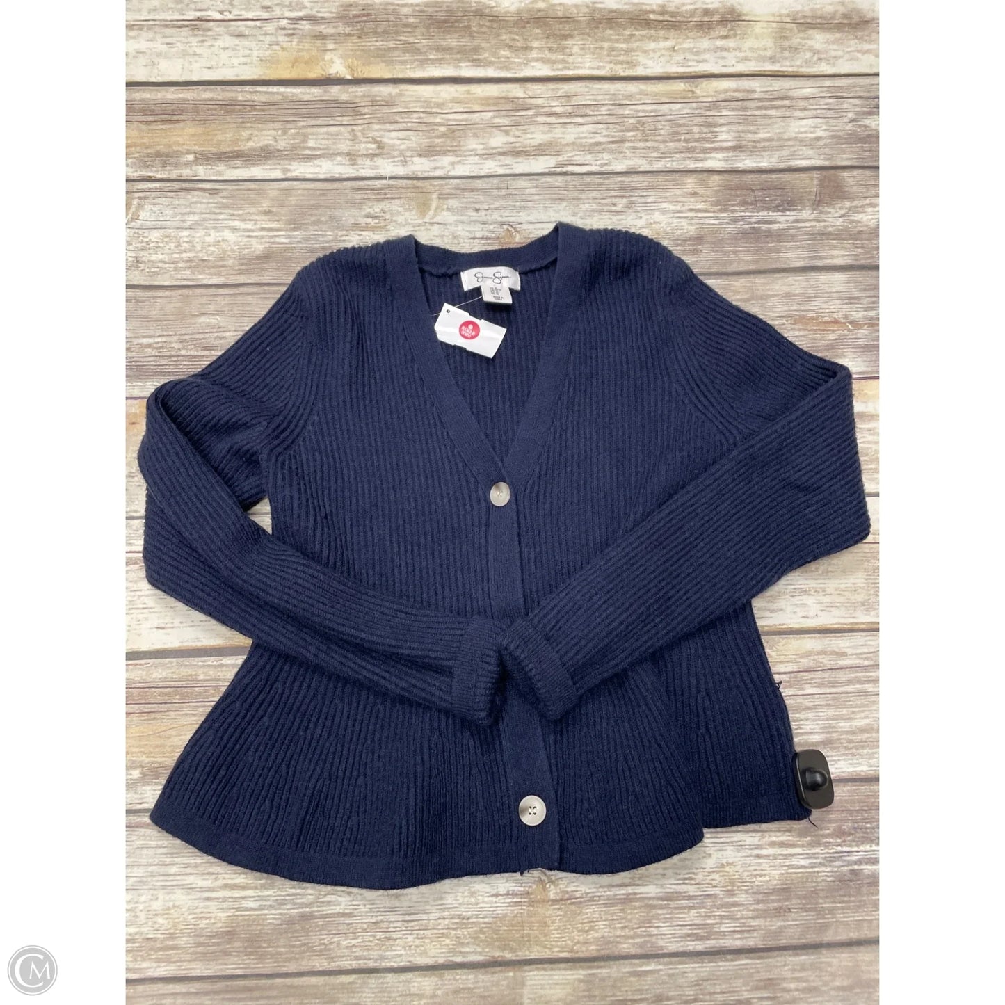 Sweater Cardigan By Jessica Simpson In Blue, Size: M