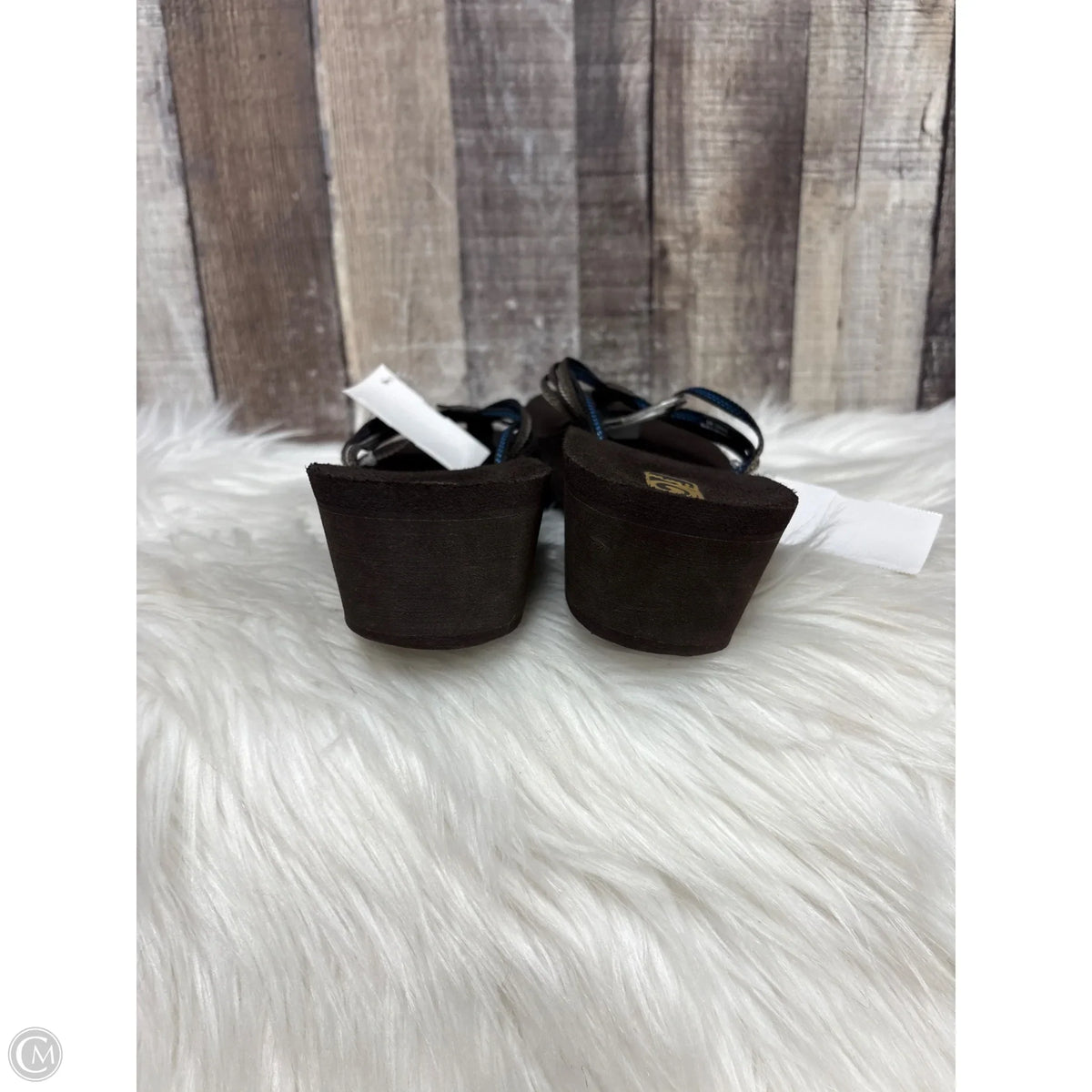 Sandals Heels Wedge By Cme In Brown, Size: 8