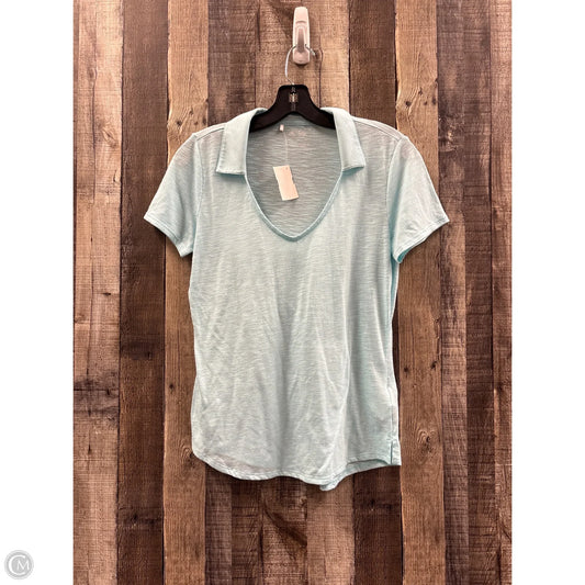Athletic Top Short Sleeve By Adidas In Blue, Size: S