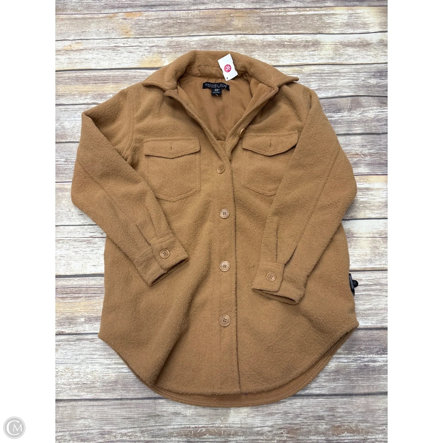 Jacket Shirt By Rachel Zoe In Tan, Size: Xs