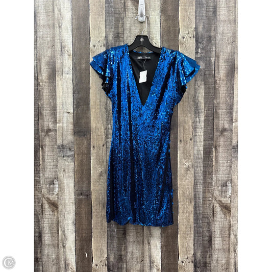 Dress Party Short By Zara In Blue, Size: S