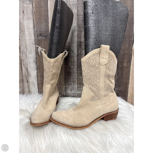 Boots Mid-calf Heels By Bcbgeneration In Tan, Size: 7.5